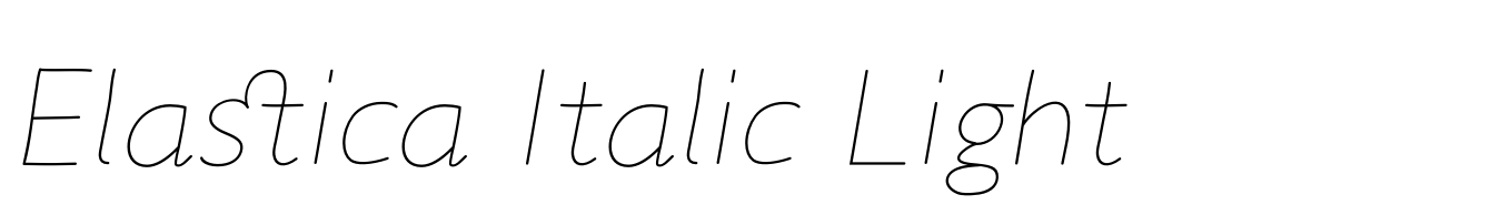 Elastica Italic Light